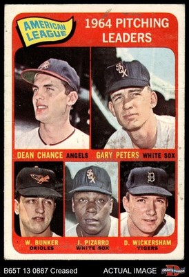1965 Topps #9 Wally Bunker AL Pitching Leaders 2.5 - GD+