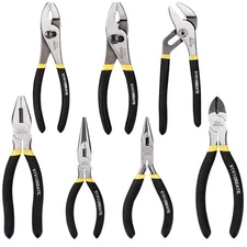 7-Piece Pliers Set Heavy Duty Multipurpose Tools for Home Repair DIY Auto Ele...
