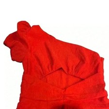 Revolve L'Academie Red One Shoulder Mini Dress Fit & Flare size small NWOT