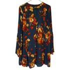 Blu Pepper Anthropologie Womens Floral Boho Tunic Dress Size L Feminine