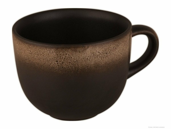 Bunzlauer Keramik Cappuccino-Tasse 0.30 Liter Dek Braun Becher Milchkaffeetasse-image