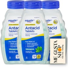 Equate Extra Strength Antacid Chewable Wintergreen Tablets, 750 mg, 96 Ct...