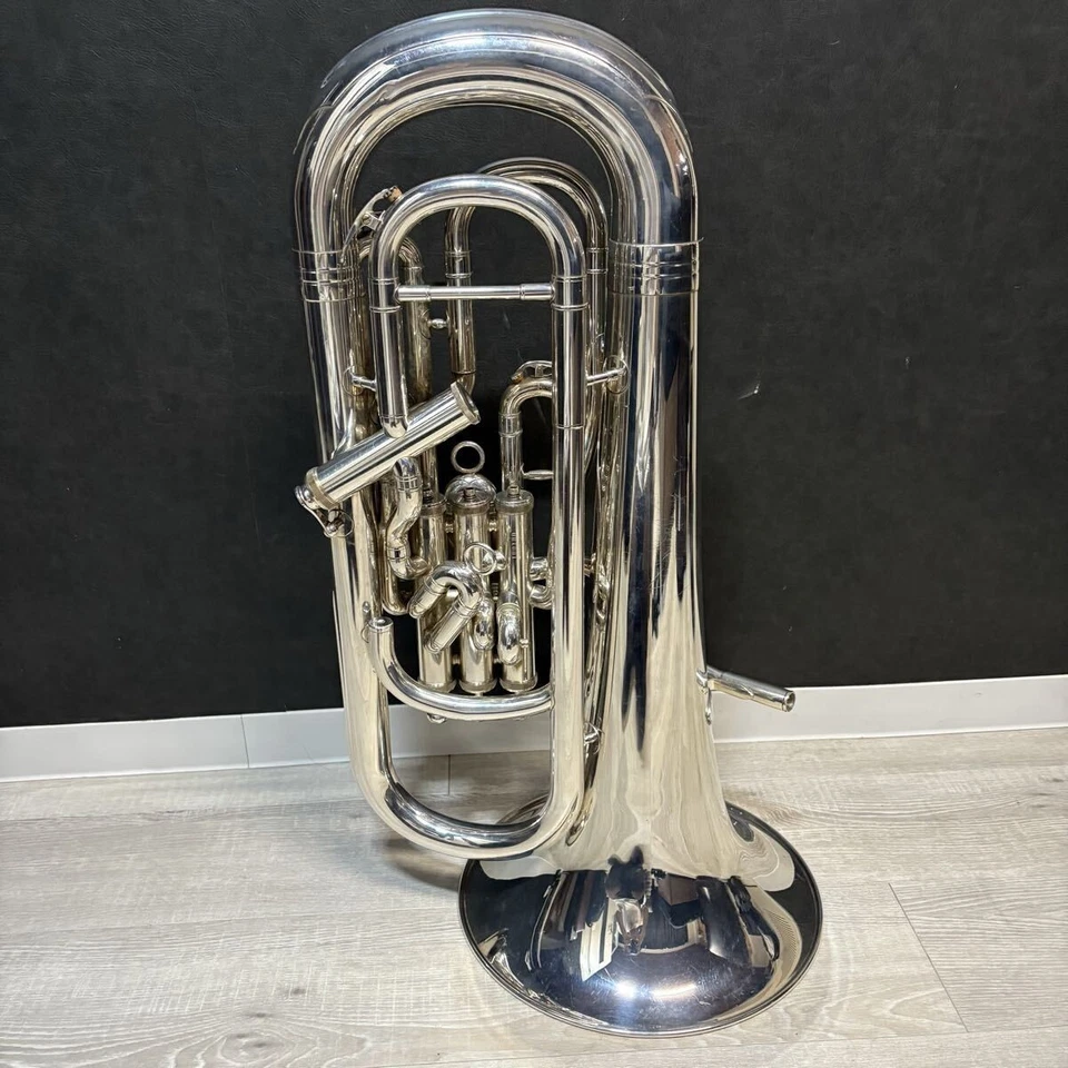 YAMAHA YEP-642S NEO Bb/F Euphonium Silver Plated 4-Valve Compensating System - Image 2 of 4