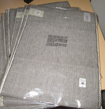 NEW SET of 4 WEST ELM RIVIERA BLACK & WHITE 100% WOVEN COTTON Placemats 19"x14"