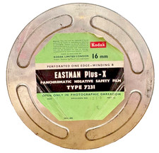 Vintage Kodak Eastman Plus-X 16mm Film Type 7231 Metal Reel Can England