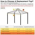 Aplus 8x8Ft 2-Tier Gazebo Top Replacement Outdoor Patio Canopy Cover Ivory — photo 7