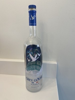 Grey Goose Vodka 1 Liter Northern Lights Edition Empty Bottle ONLY Bar Decor