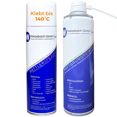 Sprühkleber Dachhimmel EXTRA Stark 500 ml + Haftgrundreiniger 500 ml Vorteilsset