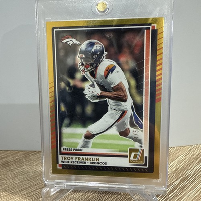 #ad #ad 2025 Panini Donruss Troy Franklin #210 Press Proof Gold 50 $10.00