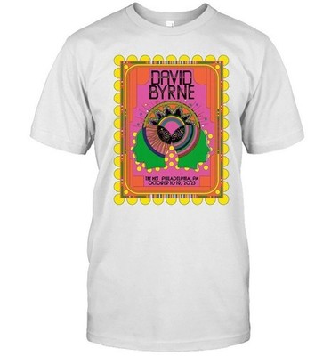 David Byrne The Met Philadelphia Oct 2025 Concert Tee Psychedelic Art