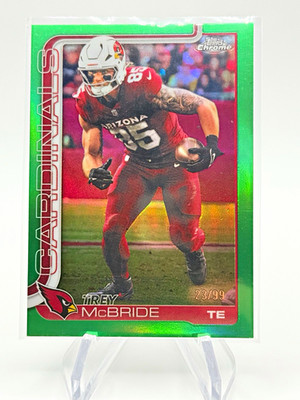 2025 Topps Chrome Trey McBride True Green Refractor /99  Cardinals #4