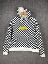 Childish Turbo Hoodie Mens Size UK L Black White Checked Cotton Oversized TGF