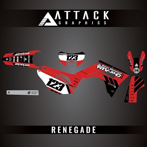 Attack Graphics Custom Renegade Complete Bike Graphics Kit For Honda CRF450RL