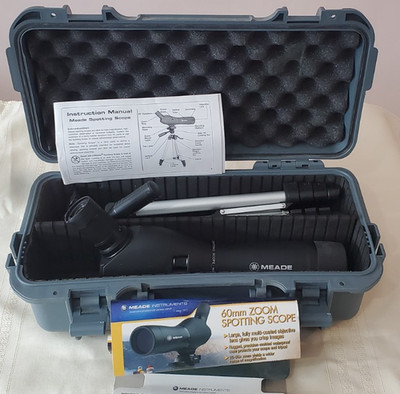 MEADE 20-60x60mm Zoom Spotting Scope Waterproof with Carry Case Tripod
