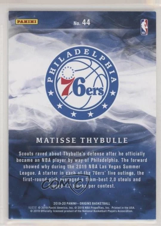 2019-20 Panini Origins Green /5 Matisse Thybulle #44 Rookie RC - Image 2 of 2
