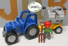 ( RB19 ) LEGO Duplo Traktor mit Anhänger Figur Bauernhof