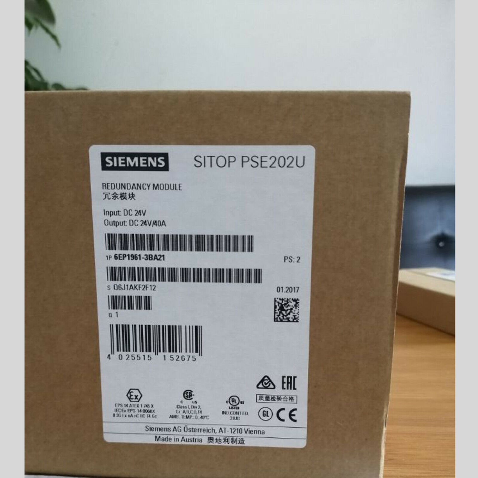 1PC New in box Siemens Redundancy Module 6EP1 961-3BA21 6EP1961-3BA21