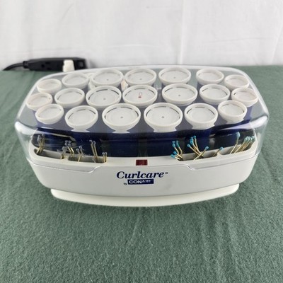 Vintage Conair Curlcare CHV20R Steam Hair Roller Set 20 Rollers Flocked