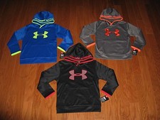 Under Armour  Highlight Big Logo Hoodie Boys Size 4/5/6/7 NWT