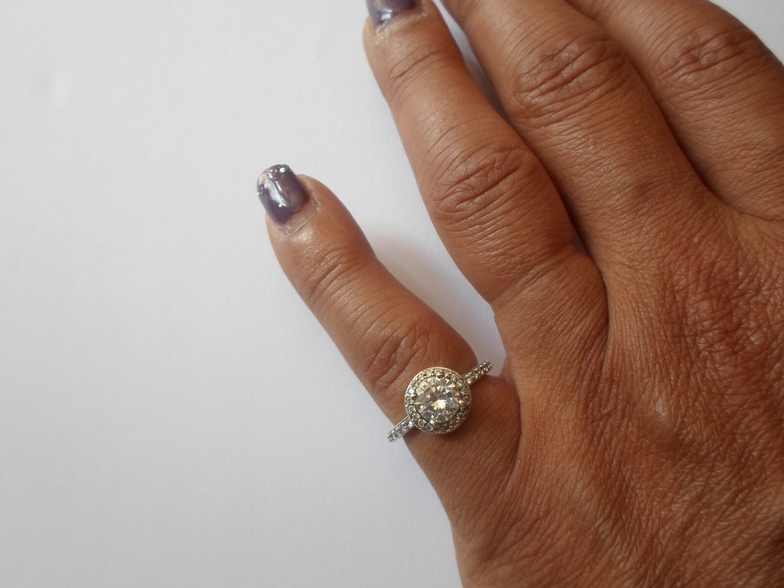 solid silver ring, cabochon and full zirconium to… - image 5