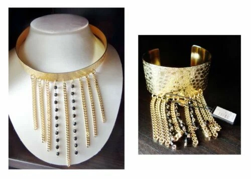 Collane e pendagli di bigiotteria rigide in oro