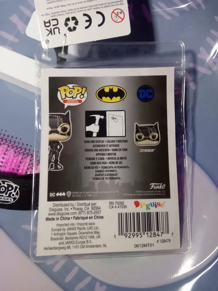 DC Catwoman Funko Pop! Halloween Costume -  Half Mask Elastic Cosplay NEW! - Image 4 of 4