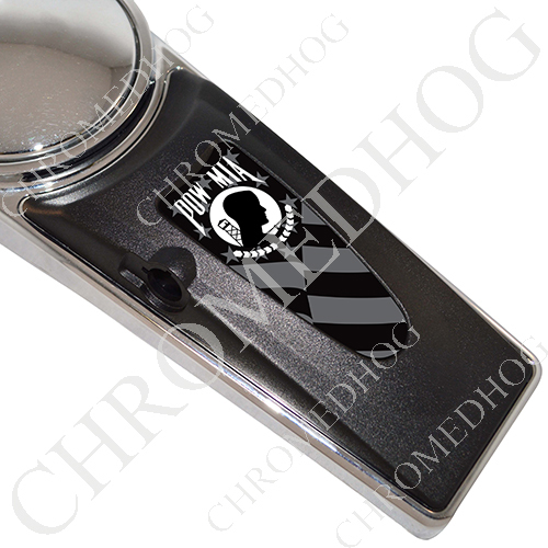 Epoxy Top - Gas Tank Dash Insert 06-07 Harley Streetglide - Gray E Skull Black E - Foto 5