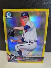 Ian Anderson /75 2018 Bowman Chrome Prospects Yellow Refractor #BCP83 ATL Braves