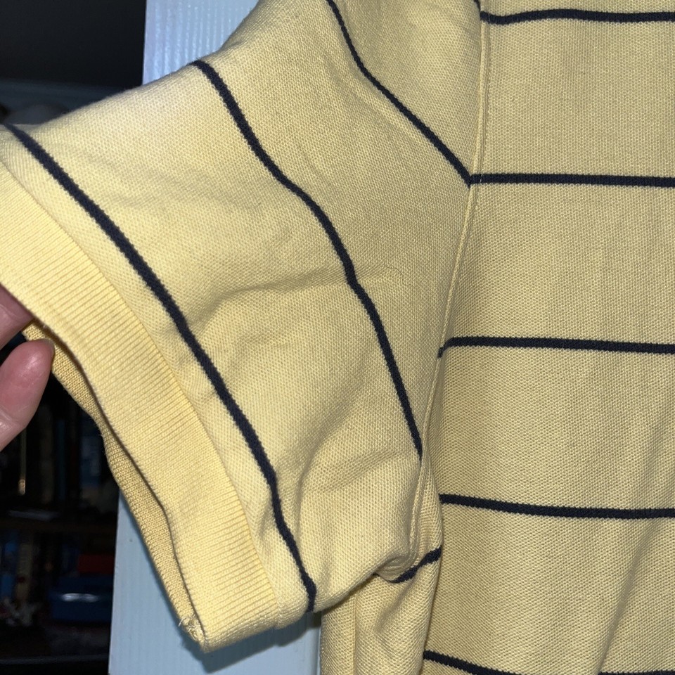 Nautica Men’s Polo Shirt Size XL Short Sleeve Collared Yellow/Blue