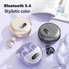 Clip On Earphones Wireless Open Ear Earbud Headphone Sport Bluetooth 5.3 Headset