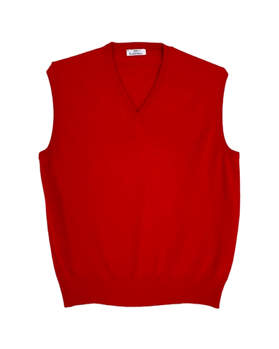 Vintage Red Cashmere Sweater Vest 