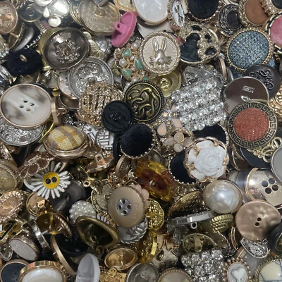 Vintage-NOW Sale Buttons 50pcs Lot Various Sizes Shapes Colors Types Usable
