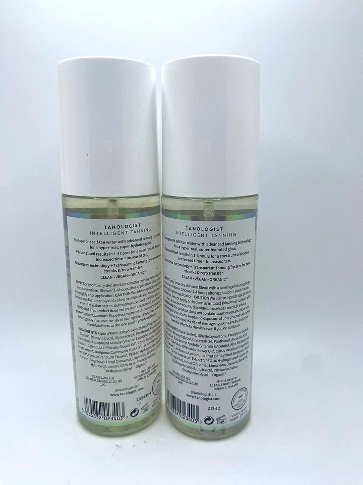 Lot Of 2 Tanologist Express Tan Self Tan Water ~ DARK ~ 200 ml / 6.76 x 2 - Image 2 of 2