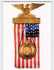 Postcard 1888 presidential campaign badge