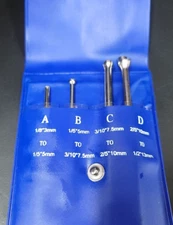 4 Pc Telescopic Small Hole Bore Gauge Set Ball Type Metal Gage 1/8"-1/2" RC3b