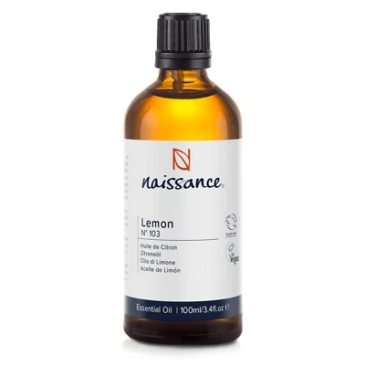 Naissance Lemon Essential Oil (No. 103) - 100ml - Aromatherapy, Massage, Skin