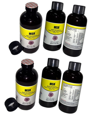 MSR-Family Pack-Cold, Flu,Throat Infection Rapid Relief (6 Bottles 120 ml)