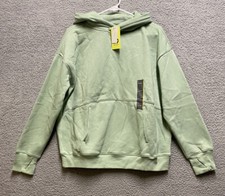 All in Motion Sweatshirt Womens S Green Pullover Hoodie Thumbholes Cuffs