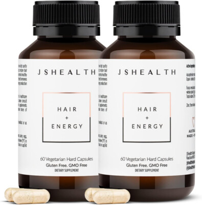 2 Pack - JSHealth Vitamins Hair & Energy Formula Hair Vitamins for Women and Men