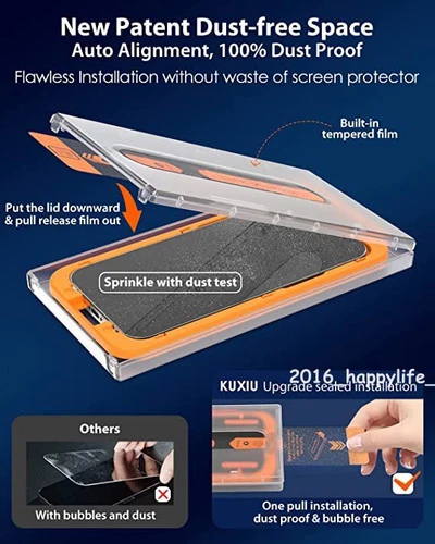 For iPhone 16Pro/16 Pro Max Privacy 9H Glass Screen Protector w/Install Tool AU - Picture 1 of 22