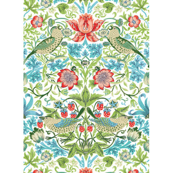 V&A Strawberry Thief Adaptation Blank Greeting Card with Envelope
