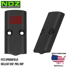 NDZ Springfield Hellcat OSP Pro RDP RMSc Sight Plate Cover Aluminum Engraved Red