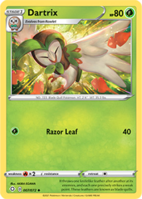 1x Dartrix 007/072 Shining Fates Pokemon TCG Card NM | eBay