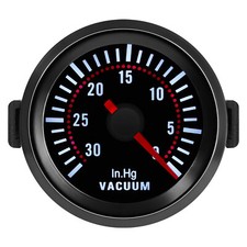 252mm Universal Car Vacuum Gauge -300 In.hg Meter Auto White Led Pointer Gauge