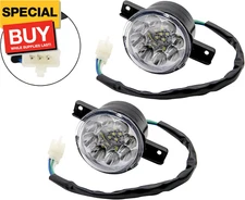 12V LED Front Headlight Compatible for TaoTao 125cc 150cc 250cc 300cc ATV Quad H