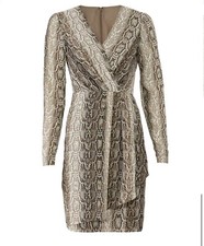 Slate & Willow Faux Python Wrap Style Mini Dress Sz 4
