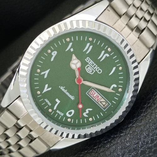 AUTOMATIC VINTAGE REFURBISHED SEIKO 5 JAPAN 6309A MENS ARABIC WATCH a441542-1
