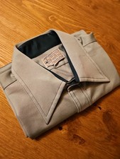 VTG 70s K-Mart Button Up Knit Dress Shirt Short Sleeve Disco Collar Sz 16 Mint