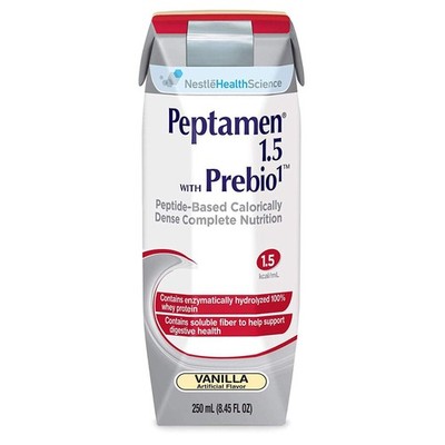 Nestle Peptamen Oral Supplement Vanilla 250 mL Carton 24 Ct