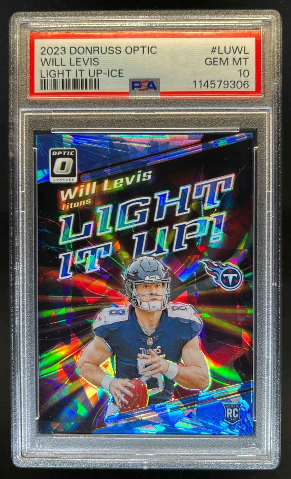 Will Levis Panini Donruss Optic Light It Up #LUWL Ice